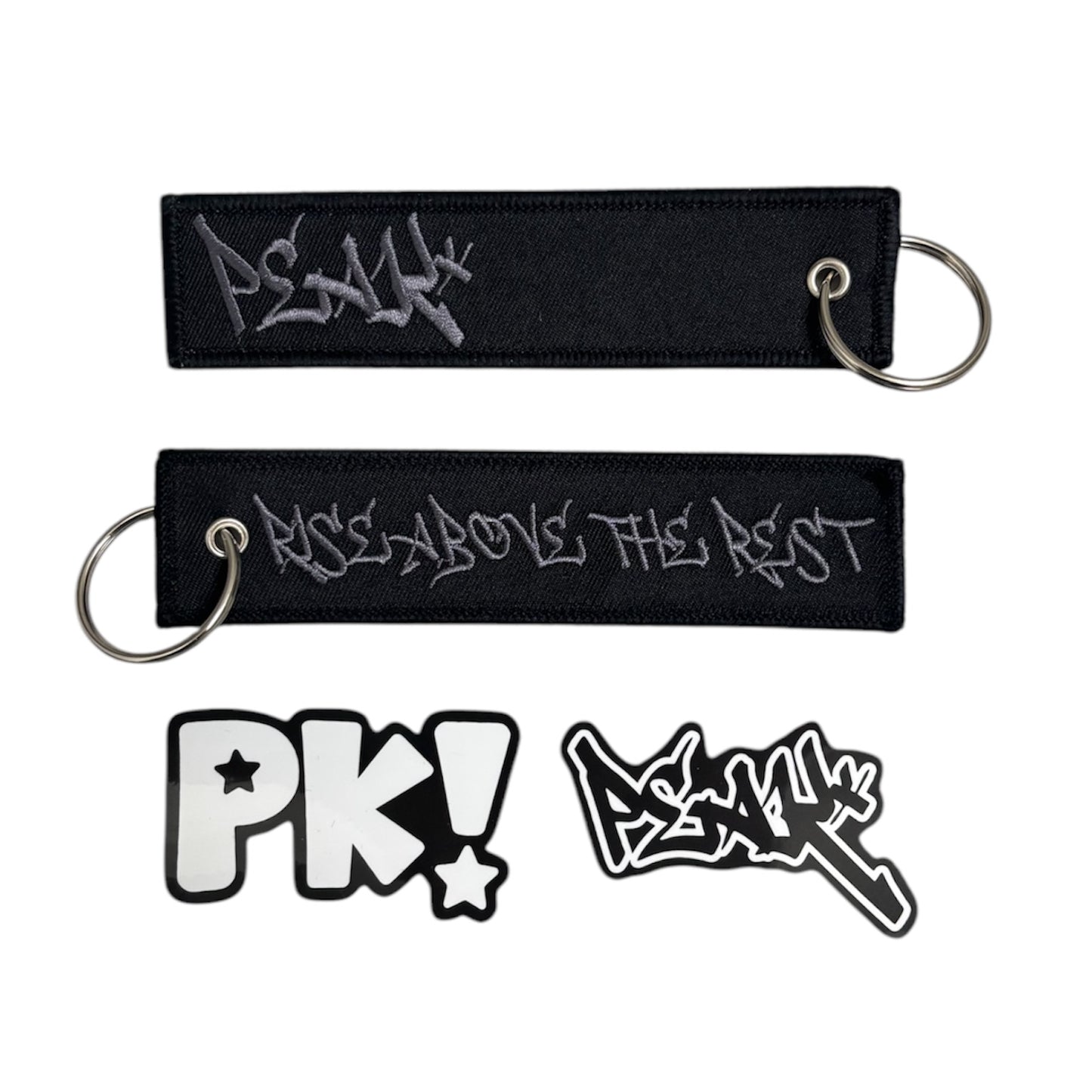 Exclusive Keychain & Sticker pack