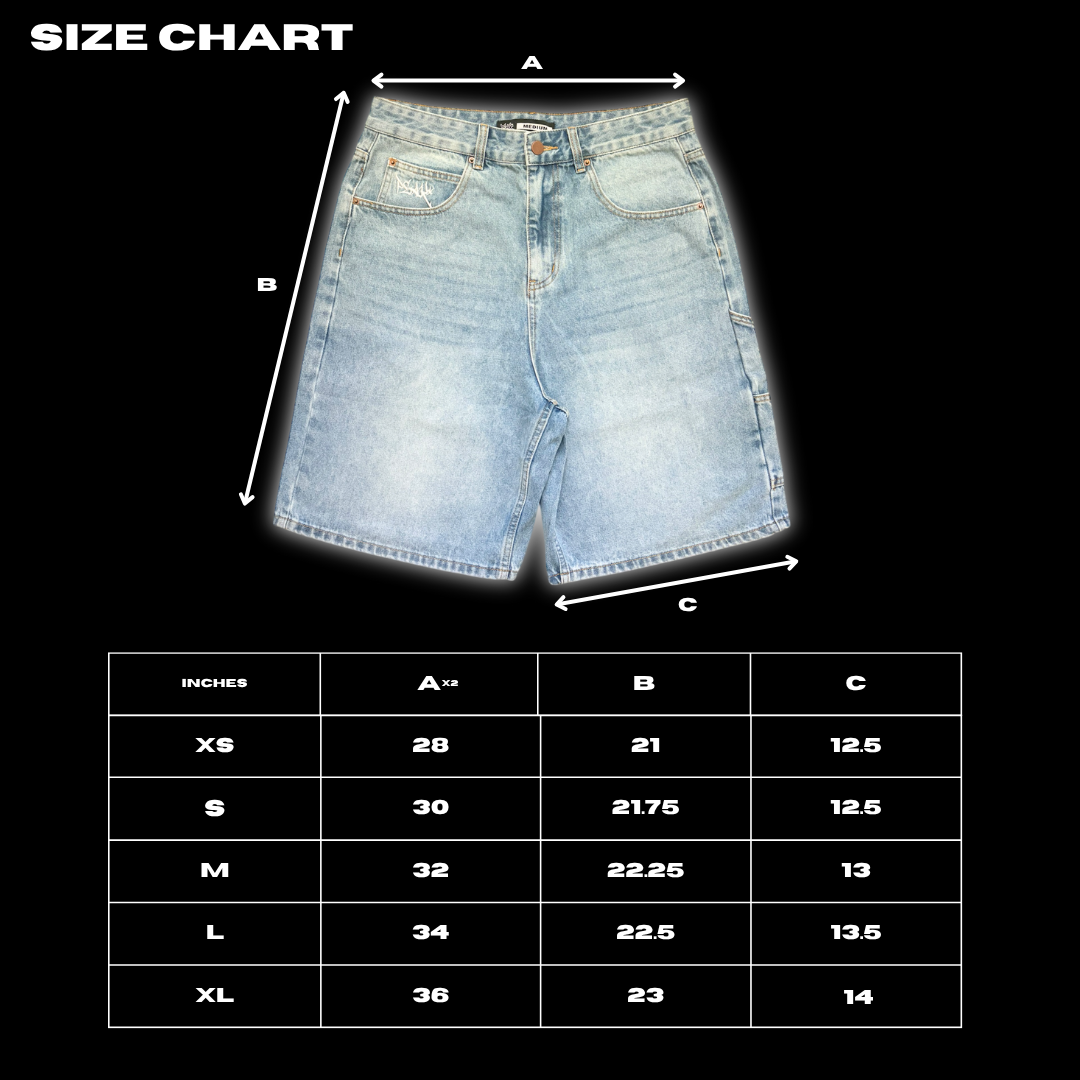 Peak Baggy Jorts - Blue