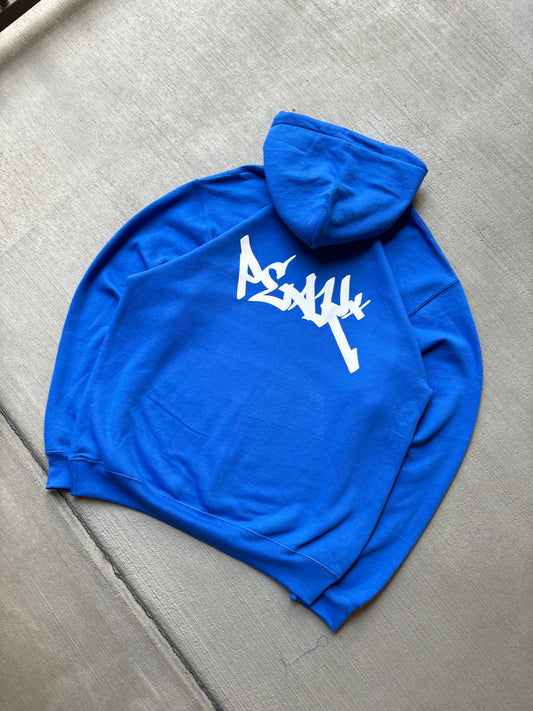 Peak* Puff Print Hoodie - Blue