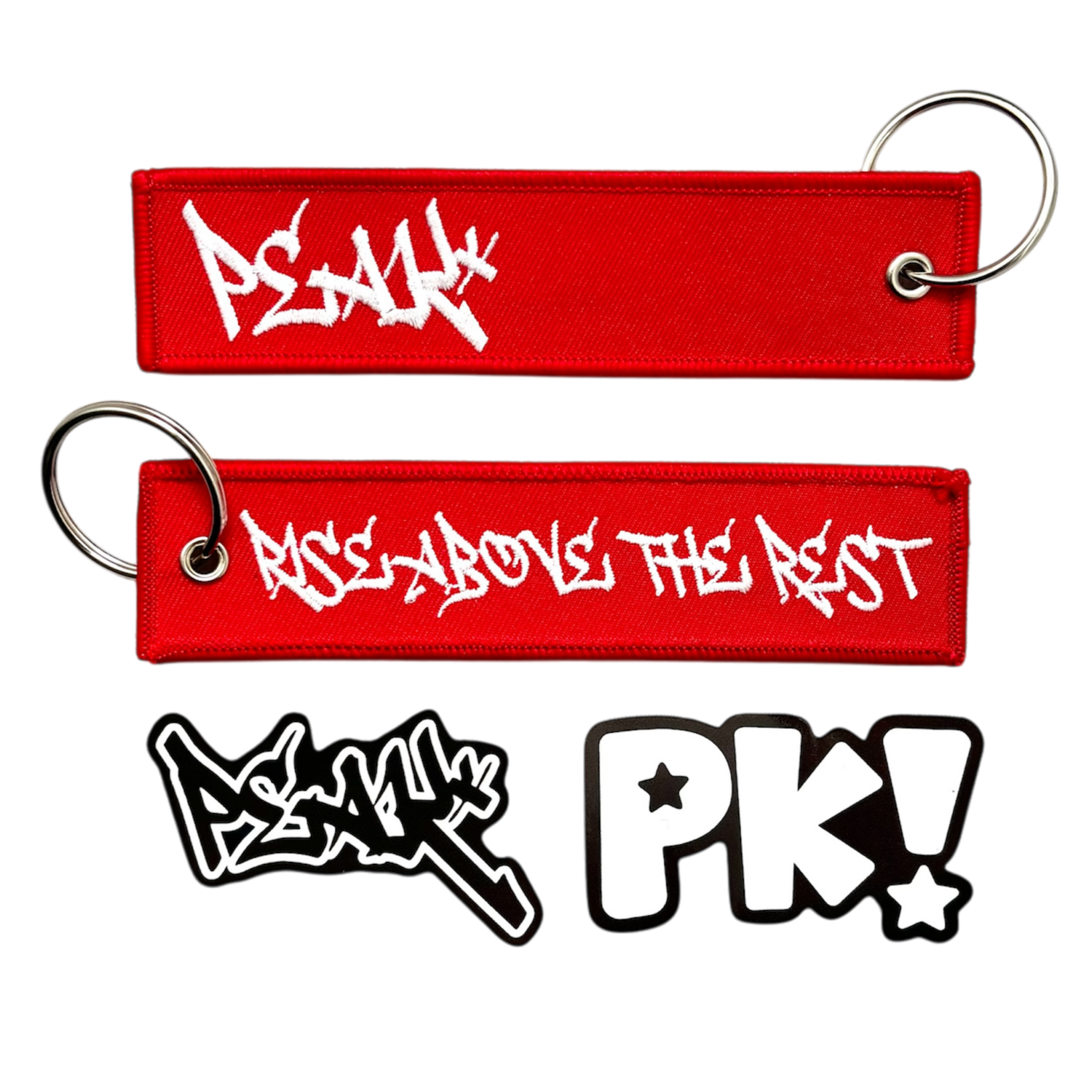 Peak Keychain and Sticker Pack